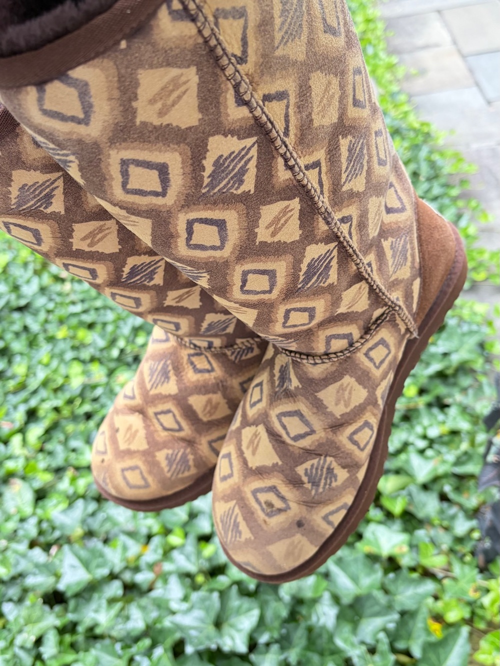 UGG Vintage Aztec Print Tall Boots Rare - Picture 3 of 6